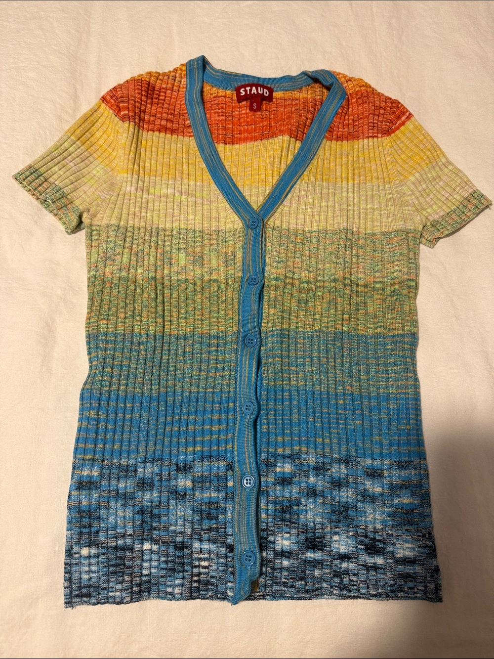 STAUD Short Sleeve Cargo Sweater Small